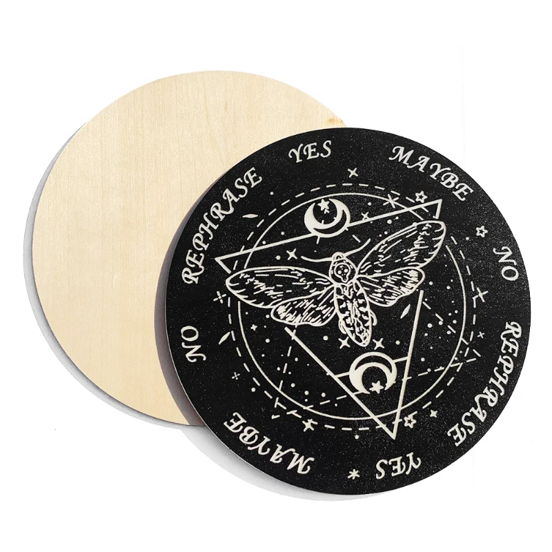 O Tarot, a Astrologia Metatron Estrela de Davi Borboleta Gato Lua 12 Constelações Esteiras de Madeira da Prancha de Bruxaria Ouija Meditação Conselho