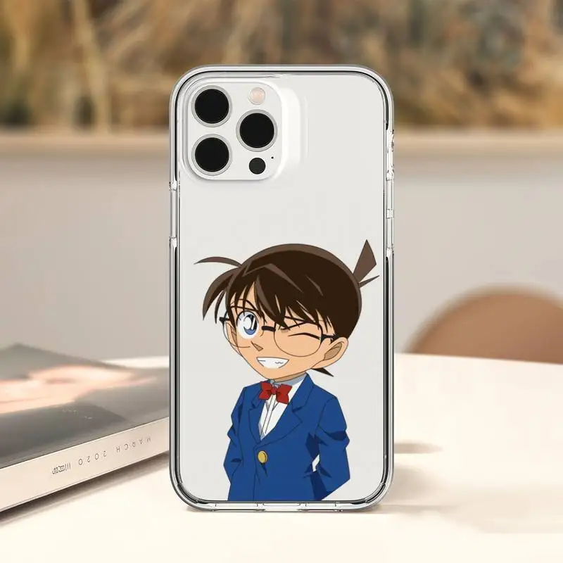 Anime Detective Conan Caso de Telefone Para Samsung GalaxyS20 S21 S22 S23 FE Lite Plus A71 Note20 Escudo Transparente