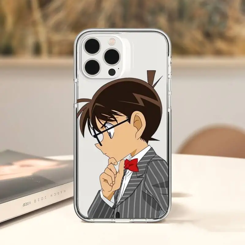 Anime Detective Conan Caso de Telefone Para Samsung GalaxyS20 S21 S22 S23 FE Lite Plus A71 Note20 Escudo Transparente