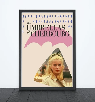 Os Chapéus de chuva de Cherburgo (1964) Cartaz Les Parapluies de Cherbourg drama romântico filme Decoração de Arte Catherine Deneuve Anne Vernon