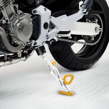 CNC Liga de Alumínio da Motocicleta ATV Ajustável Suporte de apoio de Pé do Lado do Stand Universal 1pc