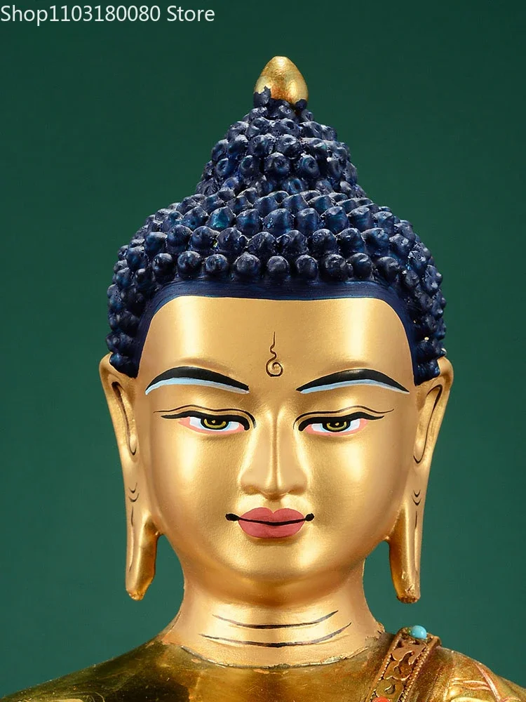 32cm Nepal Cobre, latão dourado Medicina estátua de Buda do Tibete o budismo Bhaisajyaguru escultura Templo de decoração de casa de Grande tamanho