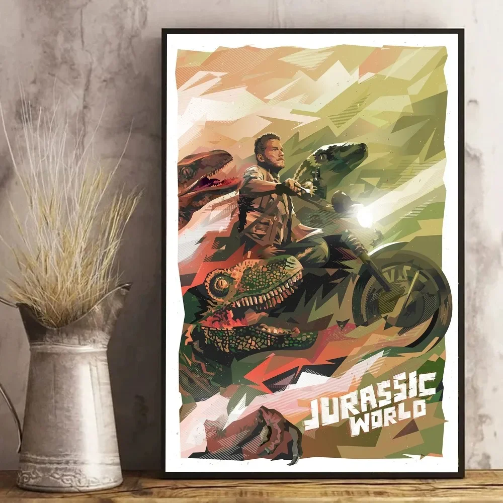 Jurassic Park Mundo Dos Dinossauros Do Poster De Filme De Papel Kraft Vintage Poster Arte De Parede Pintura Estudo Estético Da Arte Tamanho Pequeno