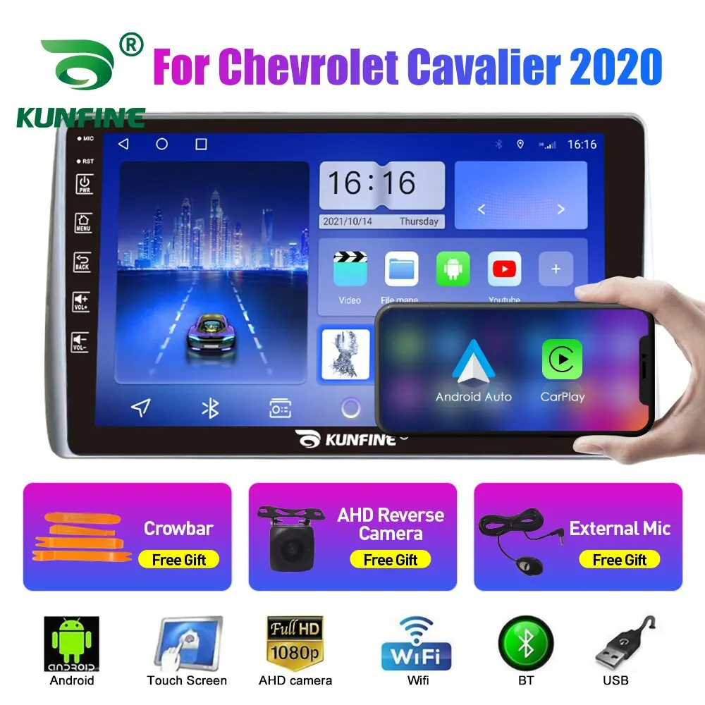 10.33 Polegadas Rádio do Carro Para Chevrolet Cavalier 20 2Din Android Octa Core de som do Carro DVD GPS de Navegação Jogador QLED Tela Carplay