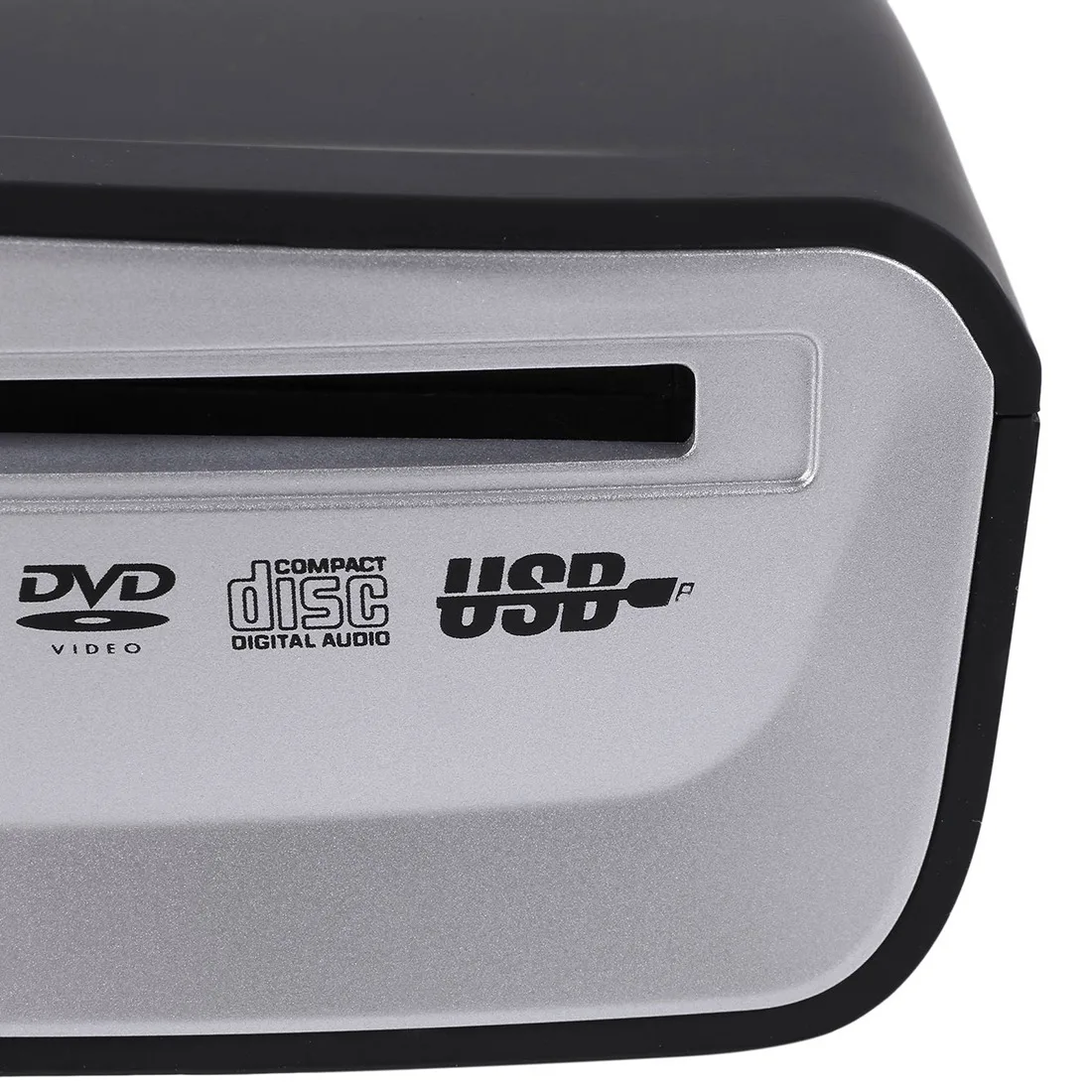 Carro SUV Externo Estéreo Rádio Prato de Caixa Leitor de CD/DVD USB Interface para o Android Leitor de Acessórios de Rádio ,Preto