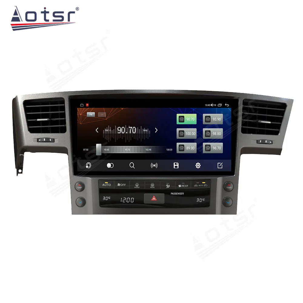 12.5 polegadas Tela 6+128GB Android 12.0 Carro GPS Navi Rádio Estéreo Para Lexus LX570 de 2007 a 2015 Multimídia DSP Player Estéreo