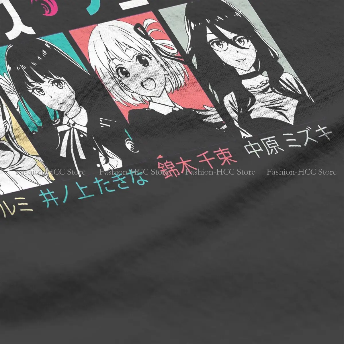 Caracteres Especiais Poliéster TShirt Lycoris Recuo Chisato Nishikigi Takina Inoue Anime De Qualidade Superior Hip Hop T-Shirt Coisas