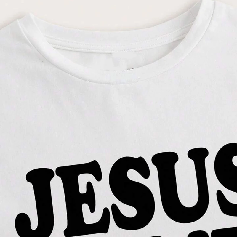 2024 Jesus Me ama Goth T-shirt das Mulheres Harajuku manga Curta Tops-NOS Rua Sexy Crop Tops Slim kawaii Emo Bebê Tees Y2K Roupas