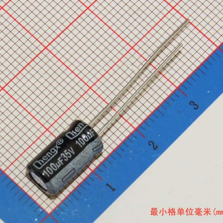 50pcs de Alumínio capacitor eletrolítico de 100uF 35V 6*12 capacitor Eletrolítico