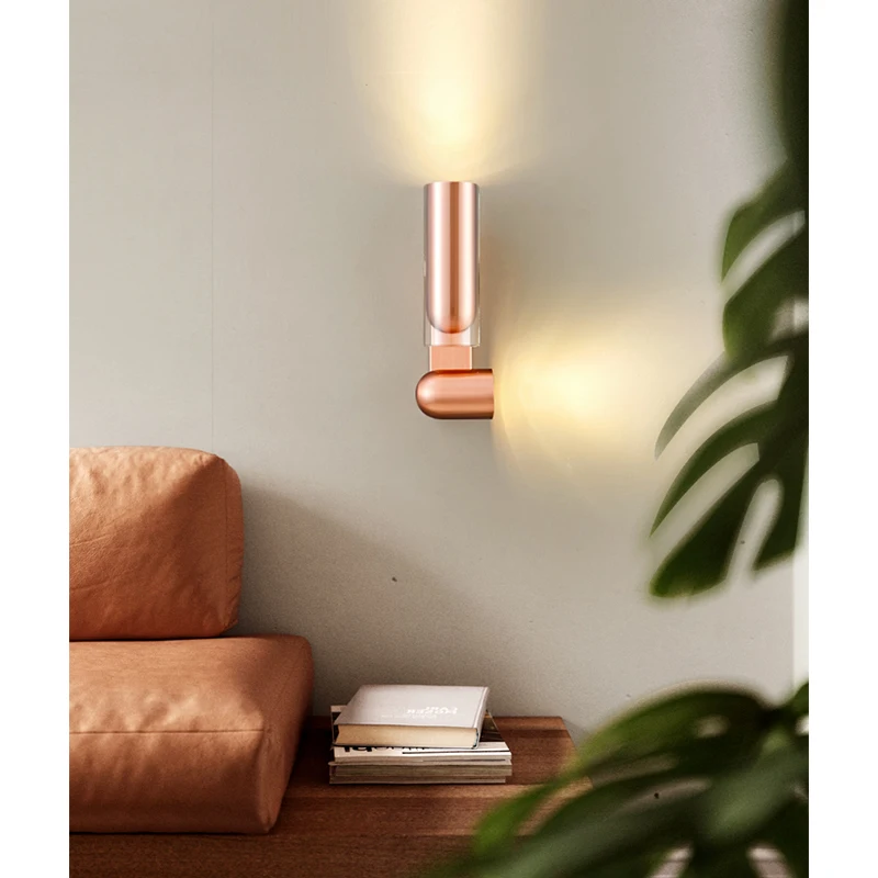 Designer nórdicos, pós-moderno da lâmpada de parede, sala de estar, sala de jantar, criativo em rotação ajustável de cabeceira corredor pendurado na parede da lâmpada