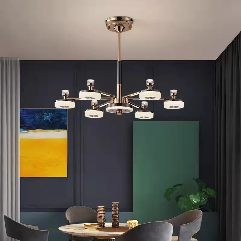 Luz moderna de luxo, sala de Jantar, um lustre de iluminação de Teto, lâmpadas de suspensão do diodo emissor de luz lustres para sala de luz interior
