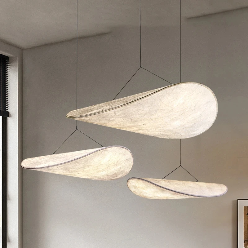 Moderno Seda luminária Pendente LED Tecido Chandelier, Lâmpada Para o Interior do Quarto do Estudo da Vida Home Hotel Japonês Nórdicos luminária