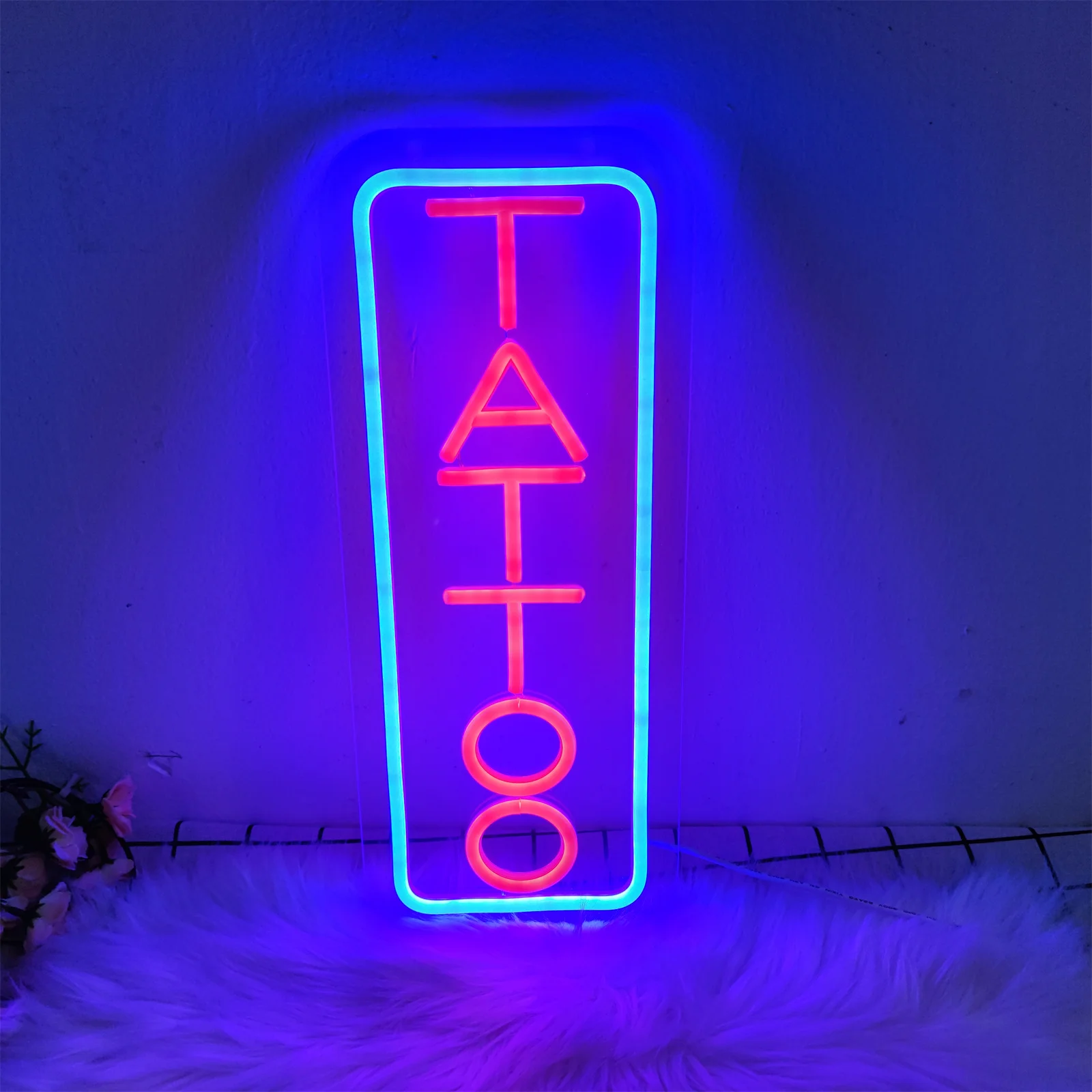 A tatuagem do Sinal de Néon do DIODO emissor de Luz de Néon Quarto de Estúdio de Tatuagem do Salão de Negócios, Loja de Parede de Quarto de Néon Arte Decor Luzes da Noite Lâmpada de Alimentação USB