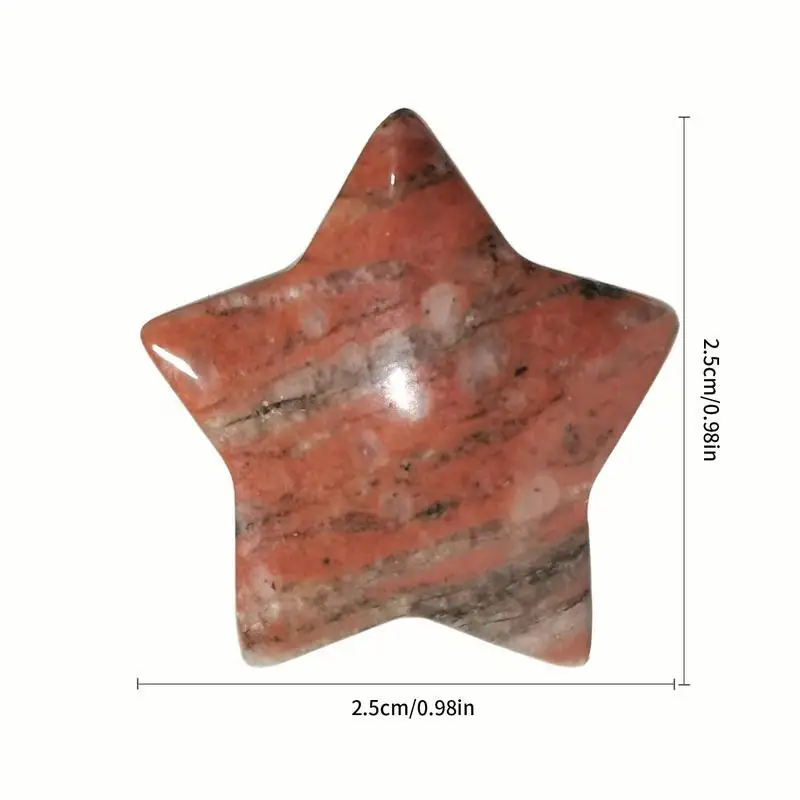 Estrela de Pedras Naturais em Forma de Cristais de 10pcs Pentagram Ornamentos de Pedra de Cristal de 25mm Estrelas, Decoração De Caixas de Areia de Aquário