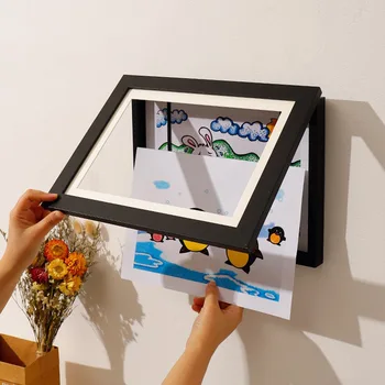 A4 a Decoração da Casa Frametory para Crianças Magnético da Frente Aberta de Arte Quadros para Mutável mostre o Cartaz com Foto de Desenho Pinturas