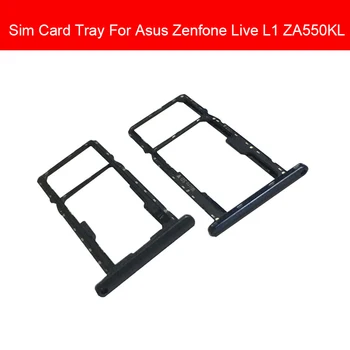 Cartão Micro Sim da Bandeja Para Asus Zenfone ao Vivo L1 ZA550KL Micro SD Leitor de Cartão Sim Slot Telemóvel de Reparação de Peças de Reposição