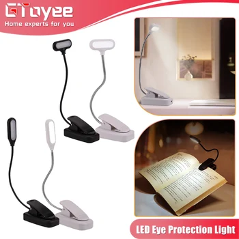 DIODO emissor de Proteção para os Olhos do Livro Noite Luz Ajustável Mini Clip-On Escrivaninha, Lâmpada Alimentada por Bateria Flexível para Viagens Quarto da Leitura
