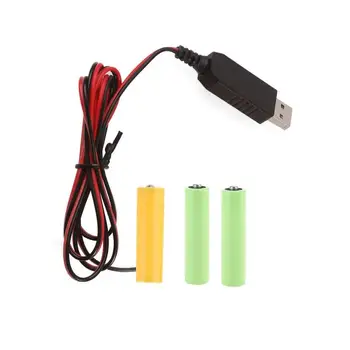 Conversor de alimentação USB para 4,5 V AA Eliminadores de Substituir 3pcs 1,5 V Pilhas AA para Luzes LED de Rádio Eletrônico Novo Dropship