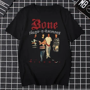 Homens T-Shirt Bone Thugs N Harmony Camisa Retrô Nostalgia Hip-hop Clássico Homens Mulheres T-shirt