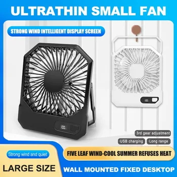 2024 Novo 2600mAh Ultrathin Ventilador Portátil Recarregável Ventilador de Mesa Ventilador de Tabela do Pequeno MINI Ventilador de Ar mais frio Ar condicionado Portátil Ventilador