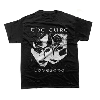 A Cura Unisex T-Shirt Disentegration Álbum Tee De Banda De Música De Rock Camisa De Lovesong De Grandes Dimensões Personalizado