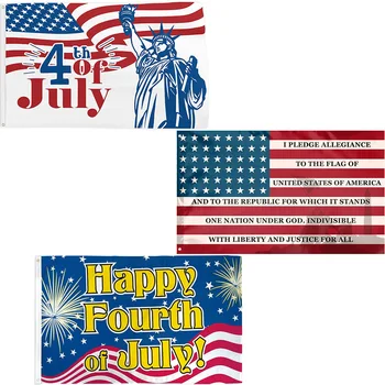 Diretamente de Entrega 100% Poliéster Feliz 4 de julho Nacionais EUA o Dia da Independência Americana Bandeiras