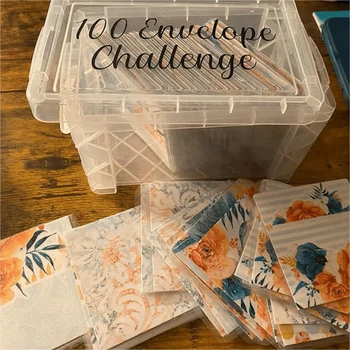 100 Envelope Desafio Conjunto De Caixa De Maneira Fácil E Divertida Para Guardar A 10 000 De 100 Envelopes De Economia De Dinheiro Desafio Caixa Reutilizável Durável