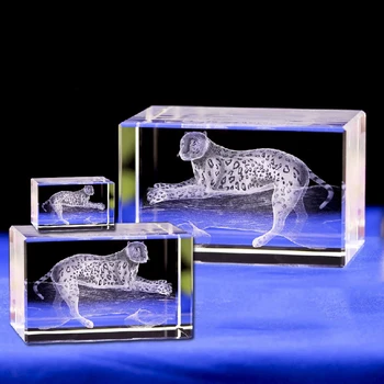 3D Escultura em Cristal Inter-gravura Animal Mini Criativa de Presente de Mesa de Escritório, Decoração Artesanato Modelo Animal Ornamentos