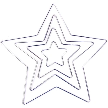 Metal Floral Aros Estrelas Coroa de Macramé Anéis de Macramé Pendurado na Parede de Artesanato para a Decoração do Casamento de DIY