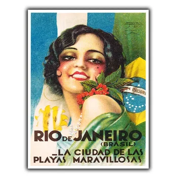 Brasil, Rio de janeiro SINAL de METAL PLACA Vintage Retro Viagem de Férias Anúncio, cartaz de impressão
