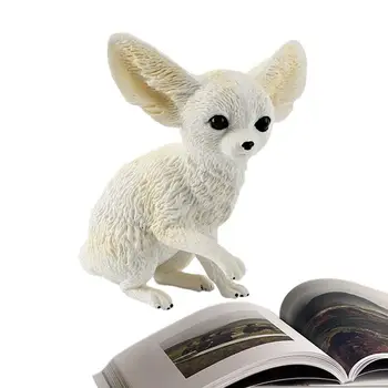 Floresta Fox Figuras de PVC Esculpida Orelha Grande Raposa Figura Realista E Engraçado de Mesa, Enfeites Para Sala de estar, Hall de Entrada Vitrine