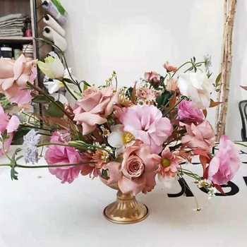 Vintage Metal Vaso de Flor Fazenda Pote para Arranjos Florais Secos Recipiente