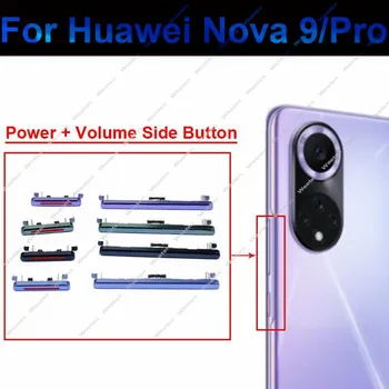 Volume de energia Botões Laterais Para Huawei Nova 9 9Pro 9Se EM DESLIGAR a Alimentação de Volume para Cima para Baixo o Interruptor do Lado de Botton Chaves de Substituição de Parte de Reparo