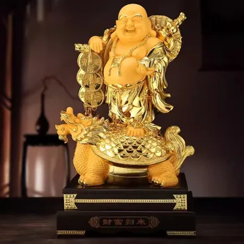Resina Buda Maitreya Estátua Decorativa, o Chinês grande barriga de rir estátua de Buda, a Casa sala de inauguração sorte presentes artesanais
