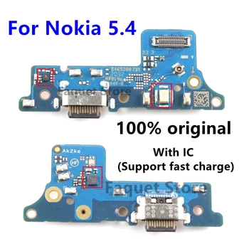 100% Original de Carregamento USB Carregador Dock Conselho Porta Flex Cabo Com Microfone Para Nokia 5.4