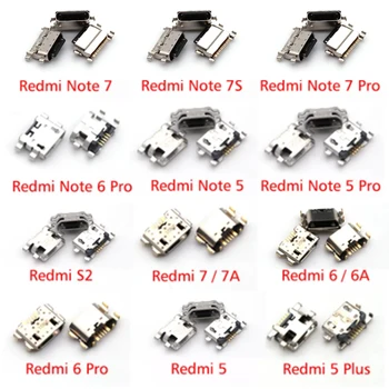 10pcs-Tipo C Custo Ficha de Carregamento Doca Micro conector USB Conector de Porta de Soquete Para XiaoMi Redmi S2 Nota 7 7S 6A 6 5 Pro Plus