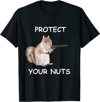 NOVO LIMITADA Esquilo Proteger Suas Porcas Engraçado Rude Citação Dizendo T-Shirt
