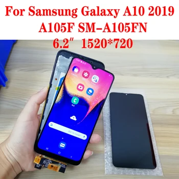 Para Samsung Galaxy A10 LCD Com Moldura A105 Apresentar SM-A105F/DS SM-A105FN/DS A105G A105M Tela de LCD Touch Digitalizador Assembly 5.2