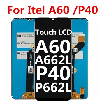 Original Preto 6.6 Polegadas Para Itel A60 A662L Itel P40 P662L Tela LCD Touch screen Digitalizador Substituição do conjunto