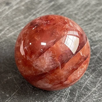 136g Pedra Natural Quartzo incolor Esfera do arco-íris Vermelha da Bola de Cristal de Rocha Decoração Áspero Polido Cura Z165