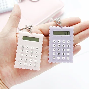 Bonito Simples Mini Portátil Candy Color Calculadora De Mão Aprendizagem Do Aluno Assistente De Contabilidade Do Sexo Feminino De Material Escolar