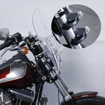 Moto Destacável 49mm pára-brisa Grampos Para Harley Dyna Low Rider Super Glide Fat Bob Street Bob Wide Glide 2006-2016 2015