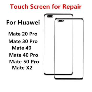 Mate40Pro Ecrã Exterior Para Huawei Mate 50 40 30 20 Pro X2 Painel de Toque LCD Visor Frontal Tampa de Vidro Reparar Substituir Peças