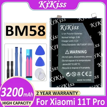 KiKiss Bateria BM58 3200mAh Para Xiaomi 11TPro 11T Pro 5G Mix4 Misturar 4 Telefone Móvel Bateria