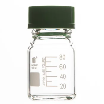 SYNTHWARE frasco de Reagente com rosca boca GL45mm, Incluindo PE anel de vedação, PE junta, PE interior fivela de cobertura, Borosilicato