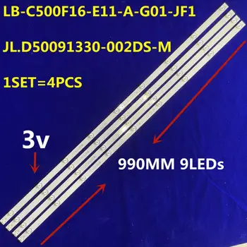 1SET=4PCS 990 Retroiluminação LED strip JL.D50091330-002DS-M LB-C500F16-E11-A-G01-JF1