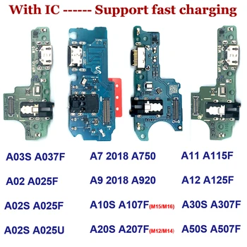 Porta USB Conector da Placa Doca de Carregamento Flex Para Samsung A02S A03S A12 A02 A12 A30S A50S A10S M15 M16 A20S M12 M14 A7 2018 A750