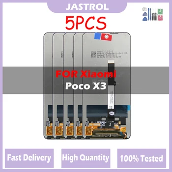 5Pcs/Monte LCD Para Xiaomi POCO X3 Pro Display LCD Touch Screen Para POCO X3 NFC LCD do conjunto do Digitador POCO X3 Apresentar M2102J20SG