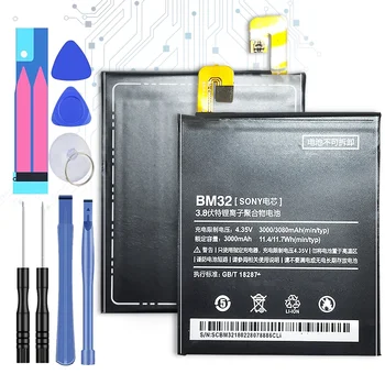 Para Xiao Mi BM32 BM 32 3080mAh da Bateria do Telefone Móvel Para o Xiaomi Mi 4 M4 Mi4 Bateria Batteria + Free Tools