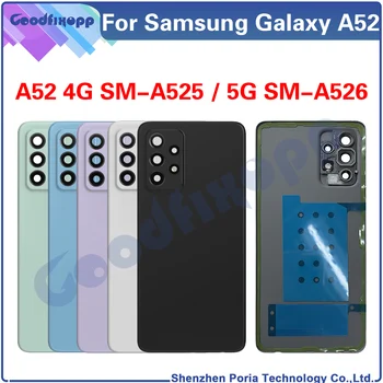 6.5 Polegadas Para Samsung Galaxy A52 4G 5G SM-A525 SM-A526 Bateria do Telefone Traseira Tampa Traseira Tampa da caixa Tampa Traseira de Substituição de Peças
